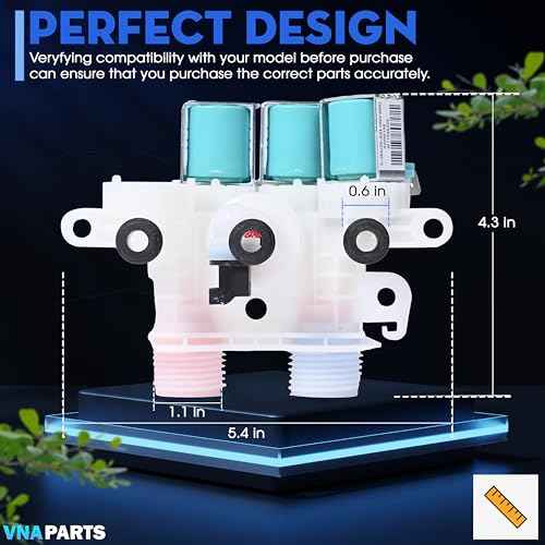 For Whirlpool Cabrio WTW7000DW0 WTW7300DW1 WTW8040DW0 WTW7040DW1 WTW8040DW4 WTW7300DW0 WTW7040DW0 WTW8040DW2 WTW6120HW0 WTW7120HW0 WTW7000DW3 WTW8000DW0 WTW8000DW Replaces Washer Water Inlet Valve