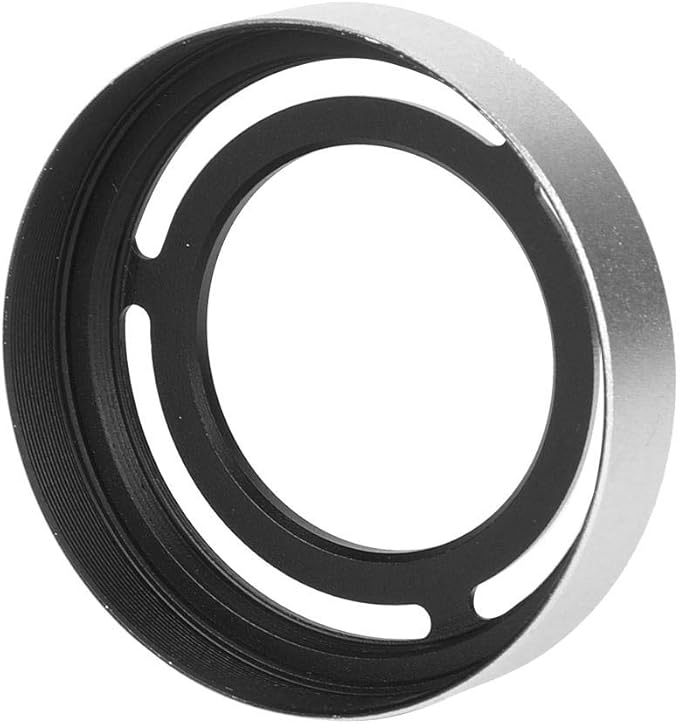 Hollow Metal Lens Hood - Compact Lens Hood - Detachable Camera Lens Hood - for X10/X20/X30 Camera(Silver)