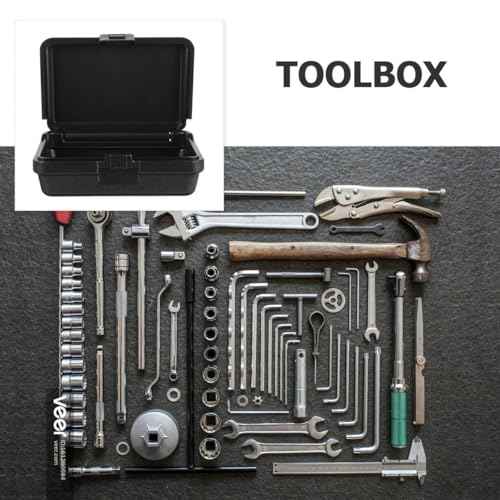 DOITOOL 4 Pcs Portable Tool Storage Box Hard Case Small Tool Box Travel Carrying Case for Craft Storage Household Hardware Organizer (6.2x4.7x2.3in)