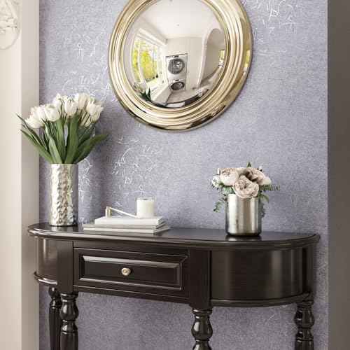 CRE8TIVE Metallic Silver Silk Wallpaper Peel and Stick Textured Embossed Silver Grey Contact Paper for Cabinets Drawers 12"x80" Self Adhesive Removable Wallpaper for Kitchen Appliances Bathroom Walls