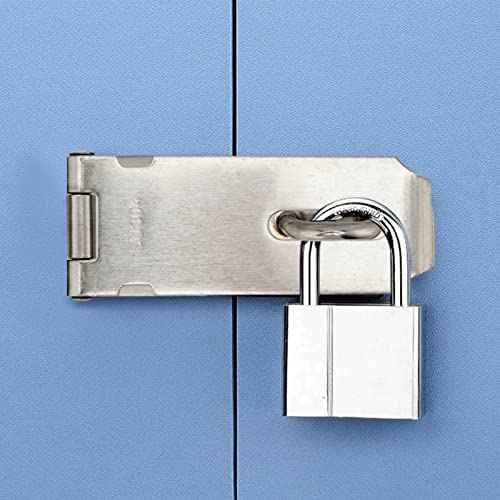 10 PCS Padlock Hasp Latch, Stainless Steel Padlock Hasp, Heavy Duty Security Hasp with Mounting Screws, Door Locks Hasp Latch for Doors and Cabinets