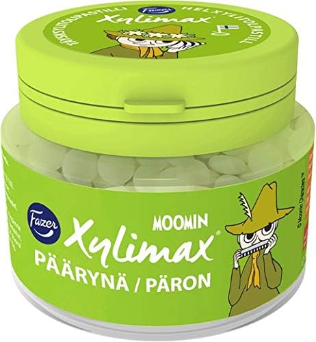 Fazer Xylimax Moomin Pear Pastilles 20 Jars of 90g