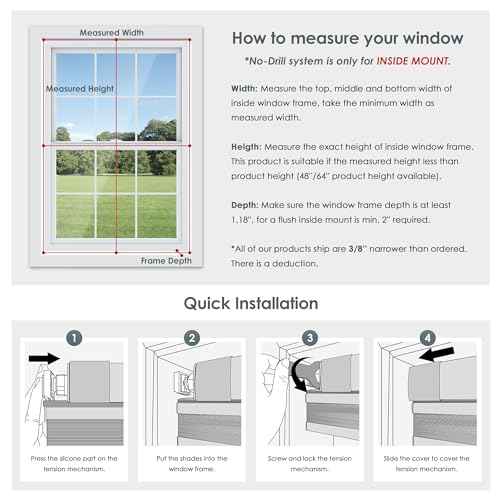 LazBlinds No Tools No Drill Cordless Cellular Shades, Top Down Bottom Up (TDBU) Honeycomb Shades for Home, Blackout Light Blocking Thermal Insulation Blinds for Windows, 28" W x 48" H, White