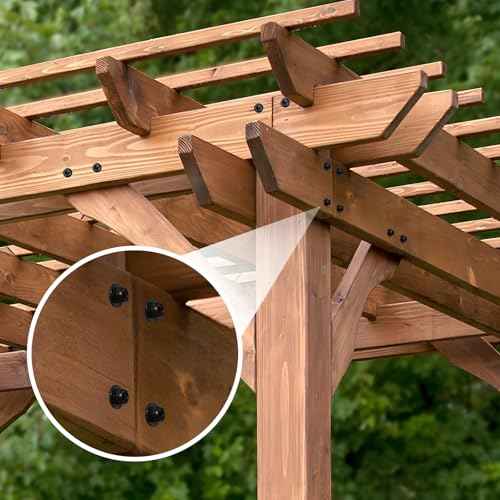 #14 x 10 Wood Structural Screws 50 Pack Hex Head Lag Screws, Rust Resistant Timber Screws for Timber/Log/Landscaping Wood (Black)