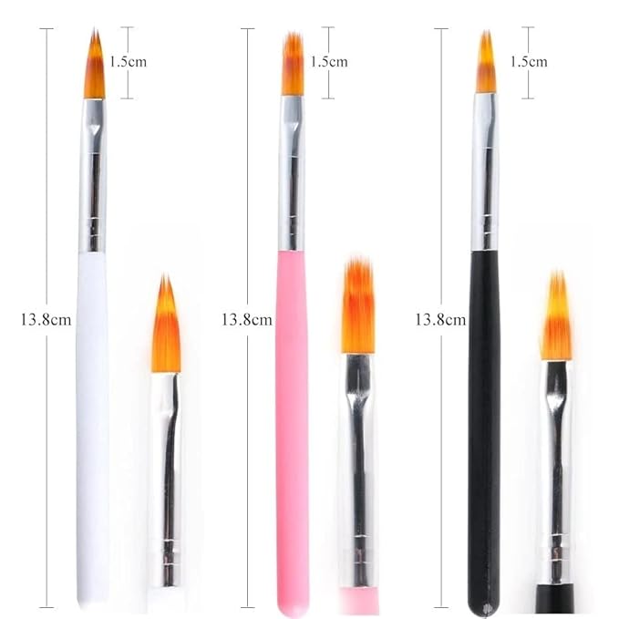 6pcs Ombre Nail Brush Nail Paint Pen for Lace Line Gradient Color Ombre Brush for Gel Nails Wood Nail Art Brushes Nail Design Brushes Acrylic Nail Polish Tools Nail Accessories
