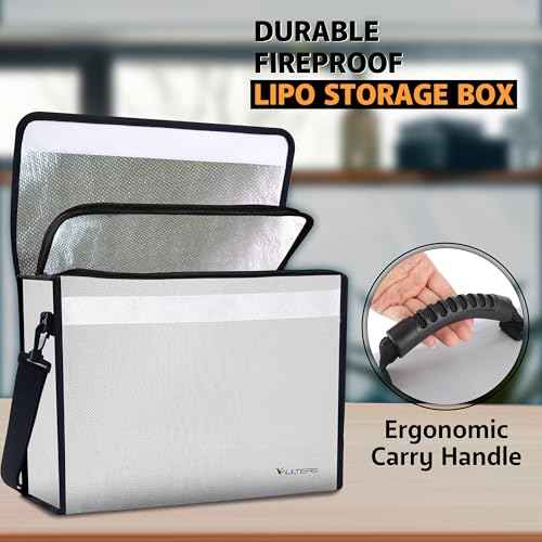 Fireproof Document Bag with Lockable Zipper - 2000¡ÆF Heat Resistant & Waterproof Bag with Reflective Strip, Shoulder Strap - Fireproof Money Box & Document Organizer for Home, Office, Travel