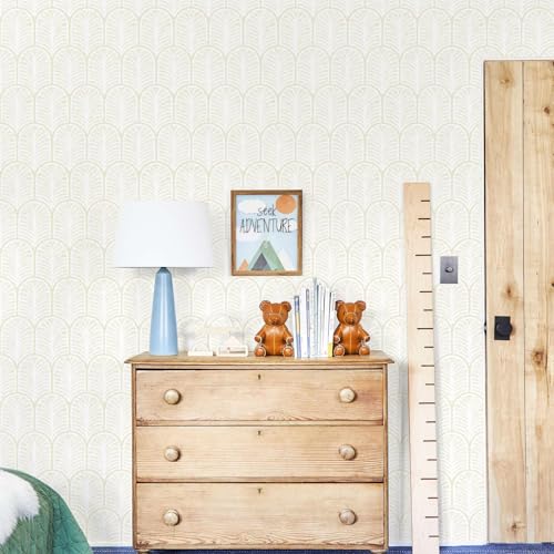 Sevalo Modern Peel and Stick Wallpaper Boho Contact Paper for Cabinet and Drawer Beige Geometric Wallpaper Self-Adhesive Removable Neutral Paper Shelf Liner Bedroom Bathroom Waterproof 17.3inW 78.7inL