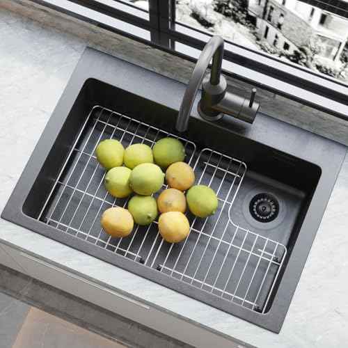 26.18'' x 14.76'' K-6449-ST Sink Protector Grid, Stainless Steel Sink Racks for Kohler Sink Rack Whitehaven 5827 and K-5826, Includes Left and Right Racks, Farmhouse Sink Protector