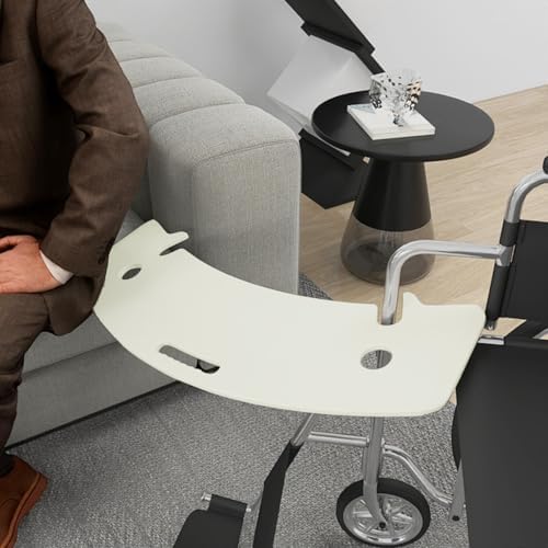 Curved Transfer Board Wheelchair Accessories for Transferring to Wheelchair ,Chair, Bed, Toilet, Car for Patient, Elderly, Disabled, 31.1 * 9.84 * 0.46" 3.64 lbs ABS Transfer Devices (White)