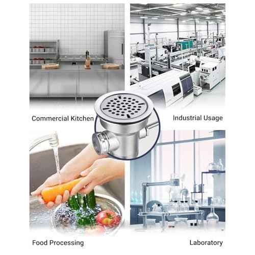 3-1/2" Commercial Sink Drain with Twist Lever Handle, Waste Drain Valve with Overflow Inlet for Restaurant 2/3 Compartment Sink, Easy Controll, Block-Free and Leakproof