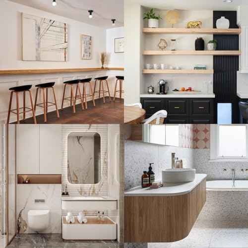 2-Pack Floating Shower Bench Brackets - 14" L x 2.5" W Heavy-Duty Hidden Countertop Wall Support Brackets, 3/8" Thick, Ideal for Floating Vanity, Cabinets, Granite,Dishwashers, Bin,and Bench Seats