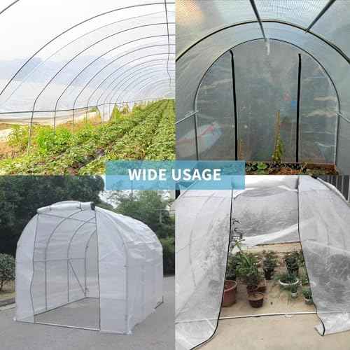 Heavy Duty Clear Tarp 16x20FT, UV Resistant, Waterproof Greenhouse Tarps with Grommets for Garden,Outdoor,Yard (10 mil)