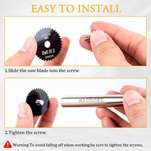 Richcat PVC Pipe Inside Cutter,Inside Pipe Cutter,Internal Plastic Pipe Cutter,Plumbing Internal Plastic ABS Pipe Cutter Set,1/4" Hex Shank,High Speed Steel(5 Black Saw Blades)