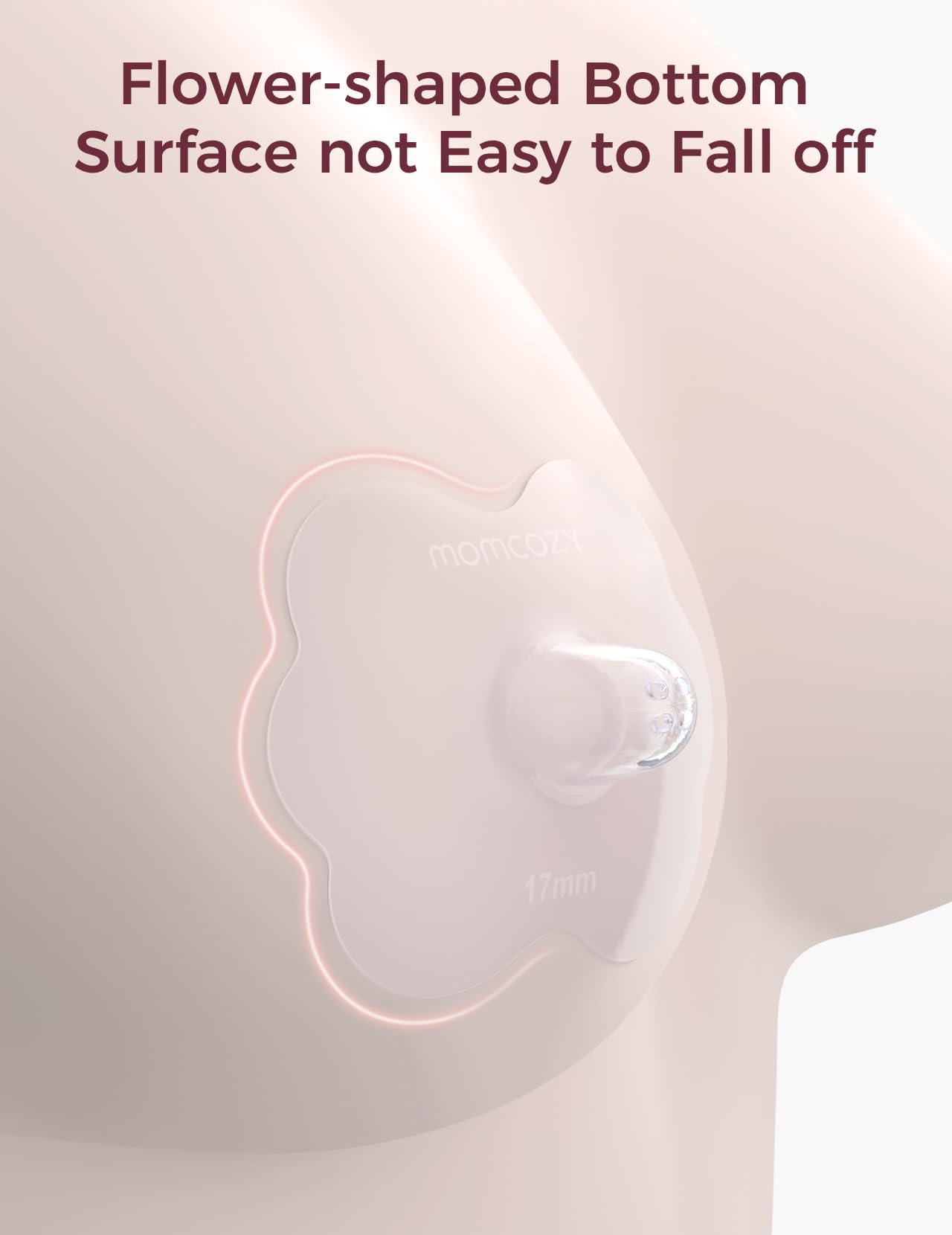 Momcozy Nipple Shield, Floral Contact Nipple Shield for Breastfeeding Moms with Flat or Inverted Nipples, Made Without BPA/BPS (2 Pairs, 17mm)