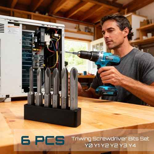 Triwing Screwdriver Bits Set 6pcs Y0 Y1 Y2 Y2 Y3 Y4 Y Tip Screwdriver Bits Magnetic Screwdriver Bits(50mm)
