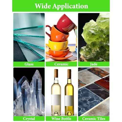 4inch Glass Cutting Disc Tool, Diamond-Edged Glass Tile Cutter, 3 Pcs Ultra-Thin Disco para Cortar Vidrio for Grinding Jade, Crystal, Wine Bottles, Tile.