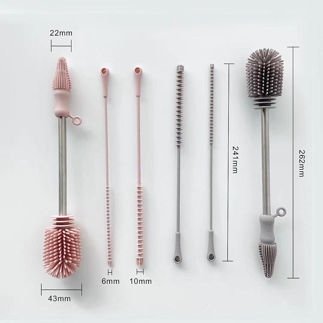Haakaa Silicone Cleaning Brush – Household Cleaning Brushes for Bottles and Crevices – Food-Grade Silicone: Dishwasher Safe