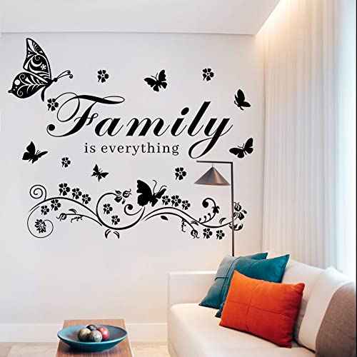 Family Wall Art Decal - Removable Wall Stickers Quotes 'Family is Everything' for Living Room, Bedroom, Dining Room, Kitchen