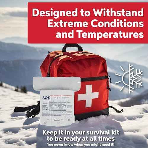SOS Food Labs Rations Emergency 3600 Calorie Food Bar - 3 Day / 72 Hour Package with 5 Year Shelf Life- 3 Packs