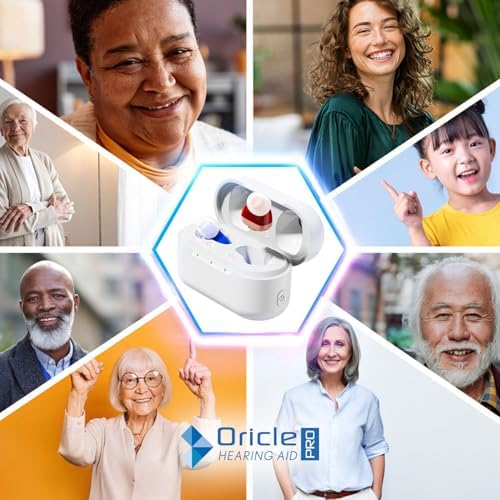 Oracle Pro Hearing Aids for Seniors - Oricle 16 Channel Hearing Aids with Noise Cancellation & Improved Sound Processing - OTC CIC Hearing Aids for Hearing Loss in Adults