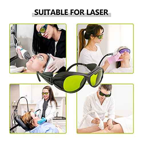 180-420 &740-1100nm Laser Safety Glassess 808nm Laser Engraving Protective Goggles,980nm, 1064nm Industrial Laser Protective Glasses,Professional OD6+ YAG,Semi-Conductor, Fiber Laser Safety Glassess