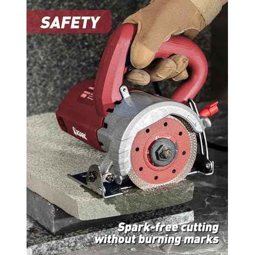 EZARC 4-1/2 inch Super Thin Diamond Blade, Diamond Saw Blades for Angle Grinder, 4.5" Tile Blade for Smooth Cutting Porcelain Ceramic Granite Marble Tile, 7/8"-20mm-5/8 Arbor (5-Pack)