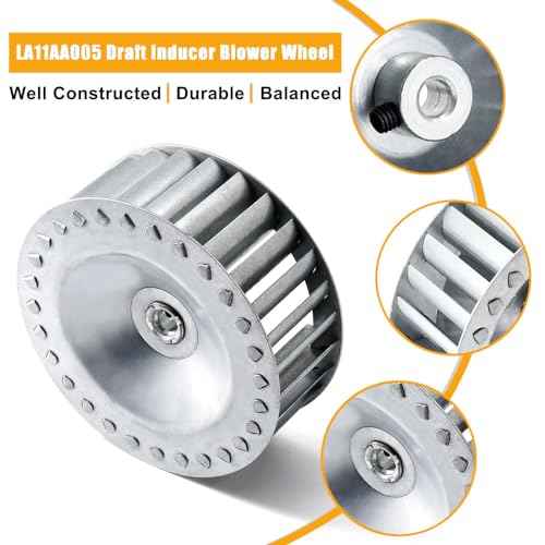 318984-753 LA11AA005 Draft Inducer Motor Blower Wheel Replacement Kit for Jakel Carrier Payne Bryant Furnace Compatible Part Number J238-150-1571 310371-752 HC21ZE117 65569