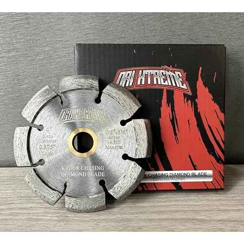 4" Diamond Crack Chaser Blades for Routing and Repairing Cracks in Concrete and Asphalt - 1/4" Width with 7/8"-5/8" Arbor