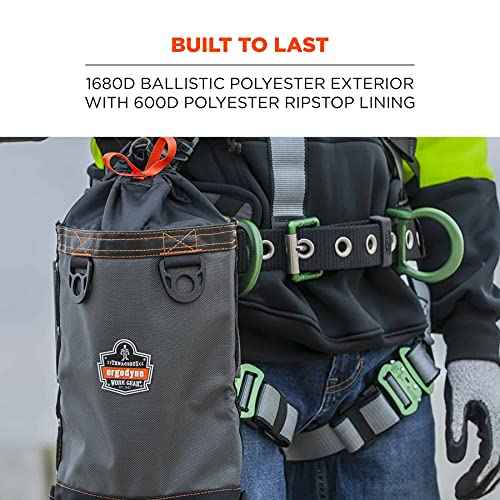 Ergodyne Arsenal 5928 Topped Bolt Bag Tool Pouch ? Tall, Polyester,Gray