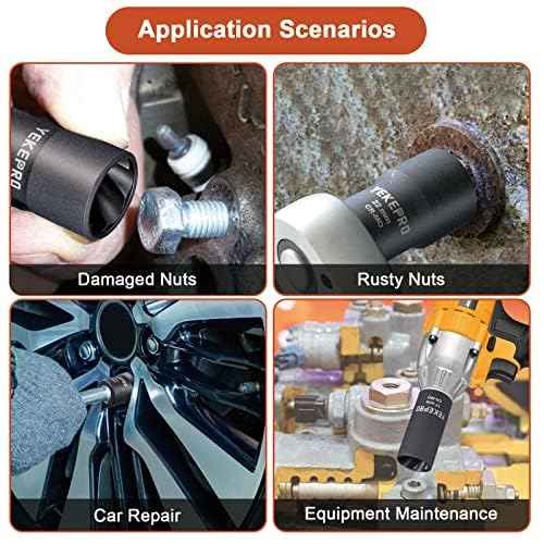 17mm 1/2" Drive Lug Nut Remover for Damaged, Rusted, Nuts & Screws, Twist Socket, 1 Piece