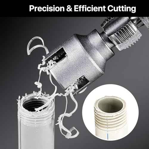 2PCS PVC Pipe Threader Tool Set, 1/2" & 3/4" Internal & External Thread Cutter | Heavy-Duty Alloy Steel, Drill-Compatible PVC Pipe Tool for Plumbing & DIY