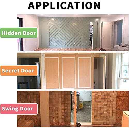 TamBee Door Pivot Hinge Heavy Duty Hidden Bookcase Hinges Secret Door Hinges 360 Degree Shaft Stainless Steel Invisible Door Hinge Hardware