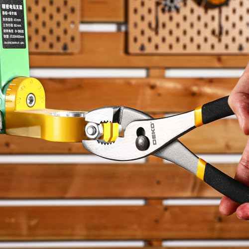 DEKOPRO 10 inch Slip Joint Pliers, Plier with Rubber Grip Handle, High Carbon Steel Plier Tools - Rust Resistant Finish