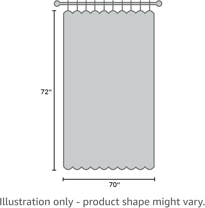 Barossa Design Shower Curtain Liner with 6 Magnets - Clear Plastic Shower Curtain Liner, See Through Vinyl Bath Curtain with Metal Grommets for Bathroom - Clear, 70x72