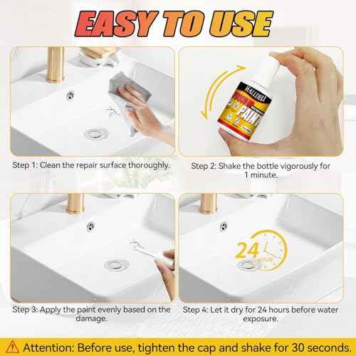 White Touch Up Paint, Multi Surface Touch up Paint Pen for Wall, Door, Cabinets, Wood, Furniture (2.0 Ounxce)