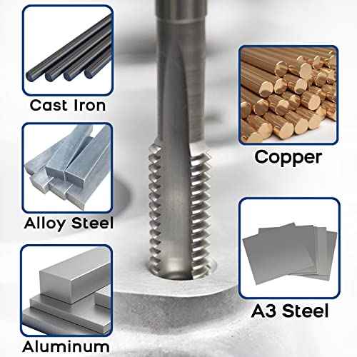 Burkit 7/8"-20 UNEF Tap and Die Set, 7/8 x 20 UNEF Machine Thread Tap and Round Die Right Hand