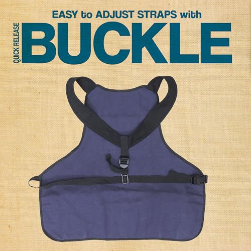 Woodworking Apron For Men with Extra Wide Comfort Fit Shoulder Straps | Quick Release Buckle | 17 Pockets | Duck Cotton Woodworking Carpenter Apron for Men