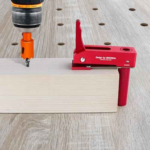 Bench Dog Clamp,3/4"(19mm) Bench Dog Hole Clamp for Woodworking, Adjustable Quick-Lock Bench Clamps for Woodworking, Non-Marring Pads, Long Handle Holdfast for MFT Table (6-Piece Set)