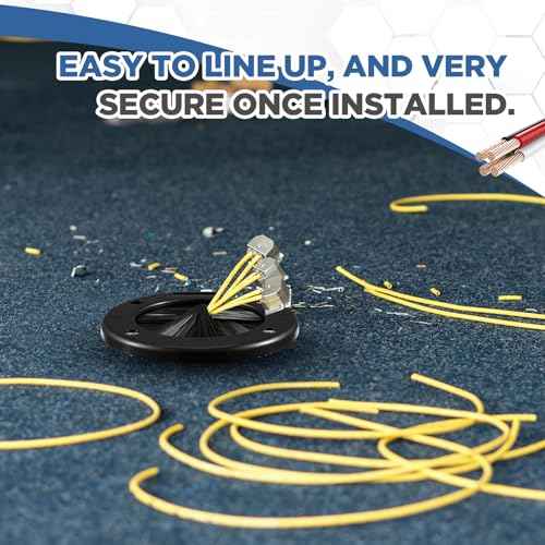 4 Pack 4" Round Brush Grommet Large Split Grommet Raised Floor Airflow Management for Home Data Center Wall Floor Cable Management
