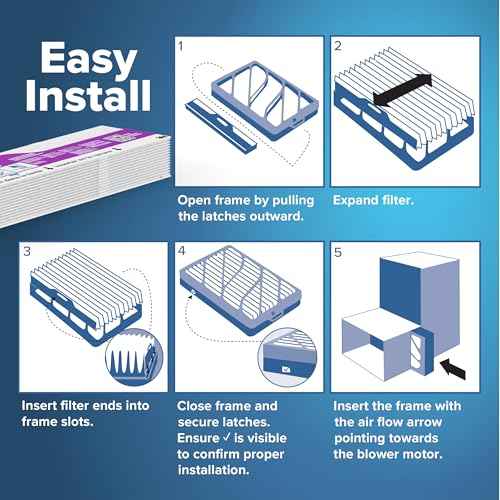 Filtrete 16x25x4 Refillable Air Filter Starter Kit, MPR 1550, MERV 12, 1 Reusable Air Filter Frame & 2 Air Filters, Fits Honeywell & Lennox, Allergen Bacteria & Virus, actual size 15.88 x 24.62 x 4.25