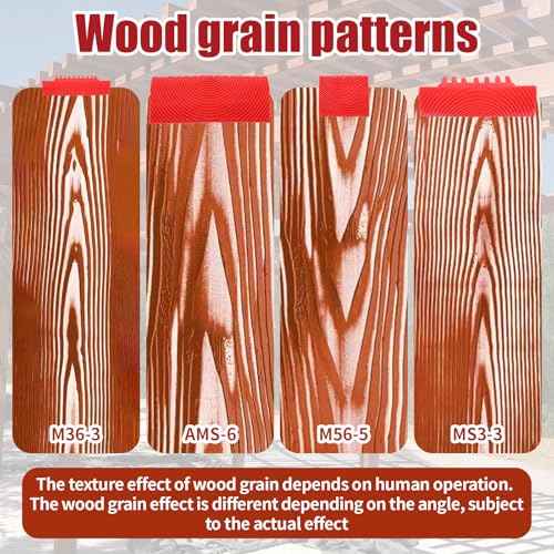 4 Pcs Wood Grain Tool, Natural Wood Grain Maker Wood Graining Tool Wood Grain Painting Tool Wood Stain Brush Texture Art Tools DIY Tools