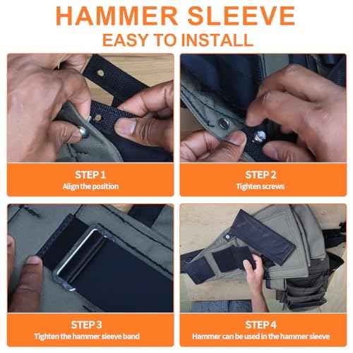 Flat Bar Holster Replacement for Diamondback Utility Holster for Multitool Pouches, for Diamondback Hammer Holsters Tool Belts Holsters Sleeve Adjustable Strap - Suit for Carpenters, Roofers, Framers
