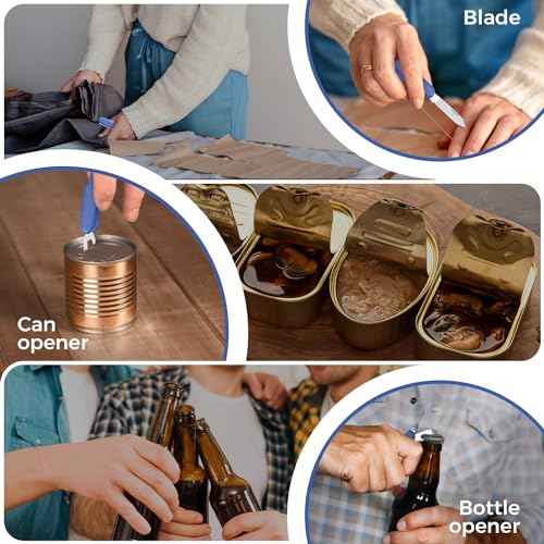 Small Pocket Knife 6 in 1 - Keychain Multitool - Compact Kids Pocket Knife with Bottle Opener, Can Opener, Corkscrew, Phillips Screwdriver - EDC Gift for Men, Women, Camping, Hiking, Travel - 5005