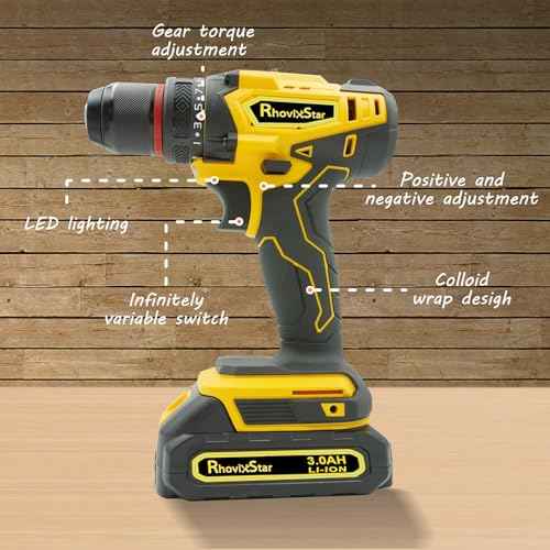 20V MAX Cordless Drill, Power Tool Combo Kit with Battery and Charger, 23pcs Drill Bits, Variable Speed, for DIY/Wood/Wall/Metal/Home Repair