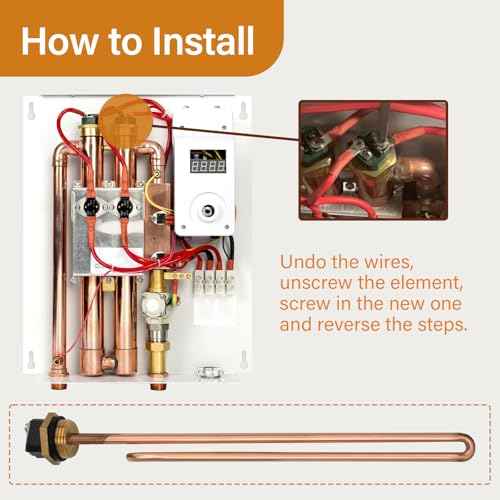 HE 90240 Heating Elements - Electric Hot Water Heater Elements Fits for Ecosmart ECO 18, 24, 27, 36 & Rheem RTEX-18, 24, 27 (3 Pack) - 9KW, 240V