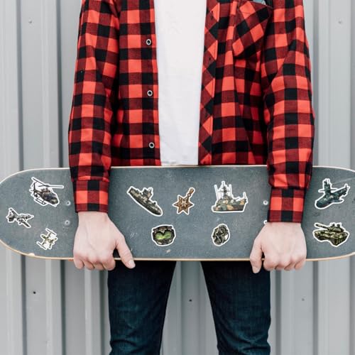Pack 50 Pcs Vintage Army Military Stickers for Water Bottles Funny Laptop Cups Scrapbooking Luggage Teens Kids Girls Boys Adults Waterproof Aesthetic Sticker Small Vinyl Decals