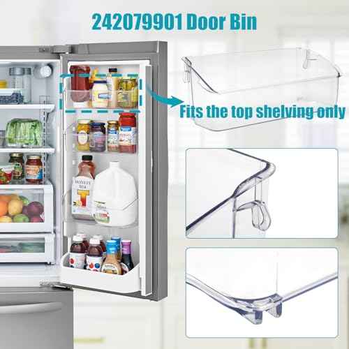 242079901 Refrigerator Door Bin Replacement, 242079901 Door Bin Compatible with Parts of Crosley Frigidaire Kenmore Refrigerator, 242079901 Refrigerator Door Bin Replaces 242079903