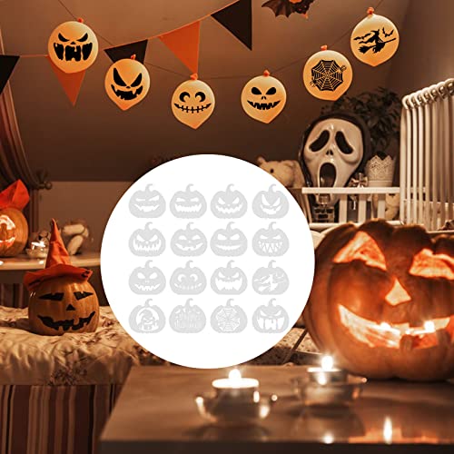 Halloween Stencils Kit (28 pcs) - lyfLux Reusable Pumpkin Carving Templates, Durable PET Material for Halloween Decorations, DIY Crafts, Wall Murals & Party Decor