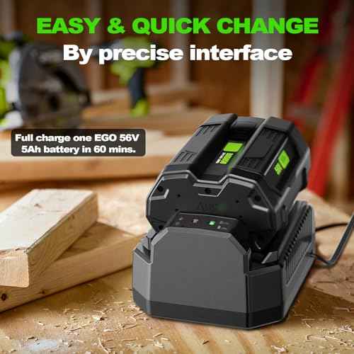Rapid Faster Charger Replacement for EGO 56V Battery Charger CH2100,Compatible with EGO 56V Power+ Batttery BA1400 BA2800 BA4200 BA5600