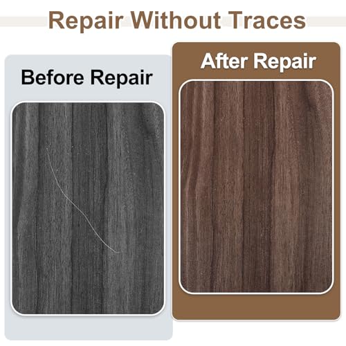 uxcell Furniture Markers Touch Up, 3pcs Furniture Repair Kit Wood Filler Sticks Wood Markers for Scratches Wooden Floor Table Cabinet Laminate Frames, Gray/Black/Rusted Brown